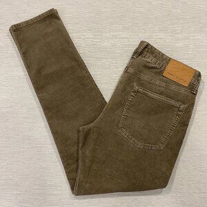 American Eagle Corduroy Pants Mens 32 x 32 Brown Slim Fit Straight Leg